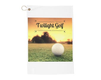 Twilight Golf Towel | Sunset Golf Ball Course Design, Microfiber, Quick-Dry