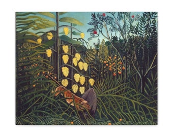 Henri Rousseau - Fight Between Tiger and Buffalo - Canvas Wall Art - Home Decor