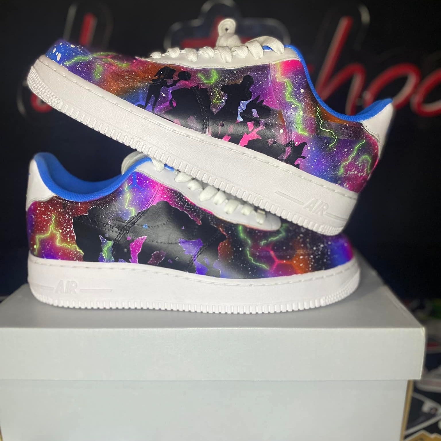 custom space jam air forces