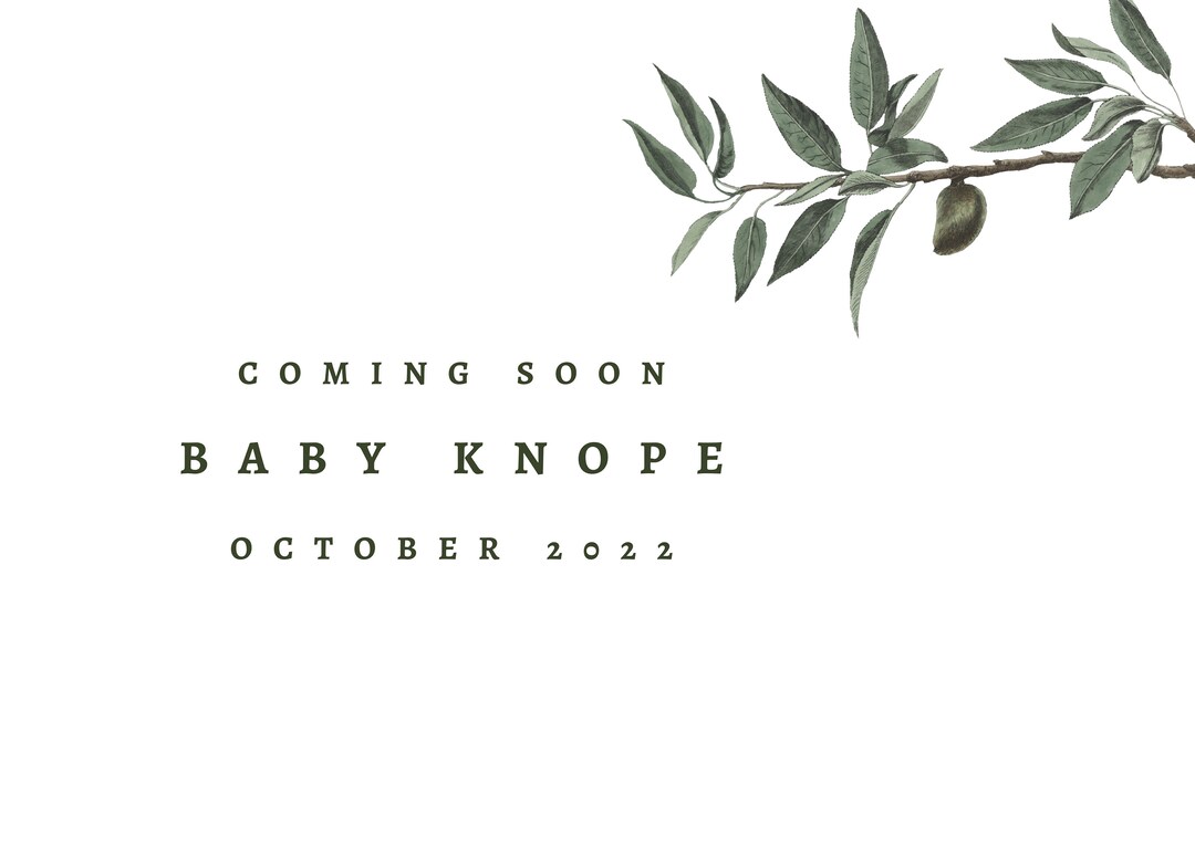 Pregnancy Announcement Template Minimalist Gender Neutral Etsy