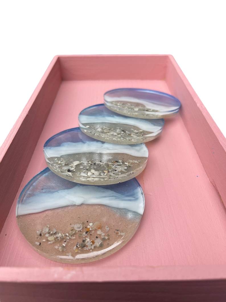 Coasters Beach Theme Resin Etsy