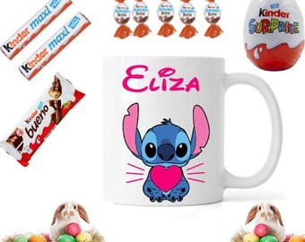 Personalized Easter mug with chocolates