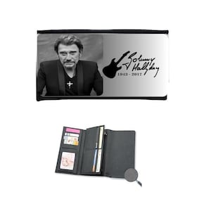 Cartera de piel sintética de Johnny Hallyday