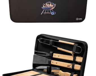 ensemble barbecue personnalisée papa le roi du barbecue avec ustensiles en acier inoxydable