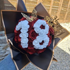 ramo de 20 rosas eternas personalizado carta San Valentin, cumpleaños, dia de la madre o dia de la abuela