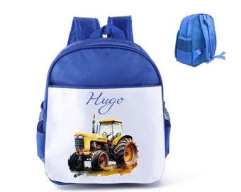 Personalized tractor nursery backpack