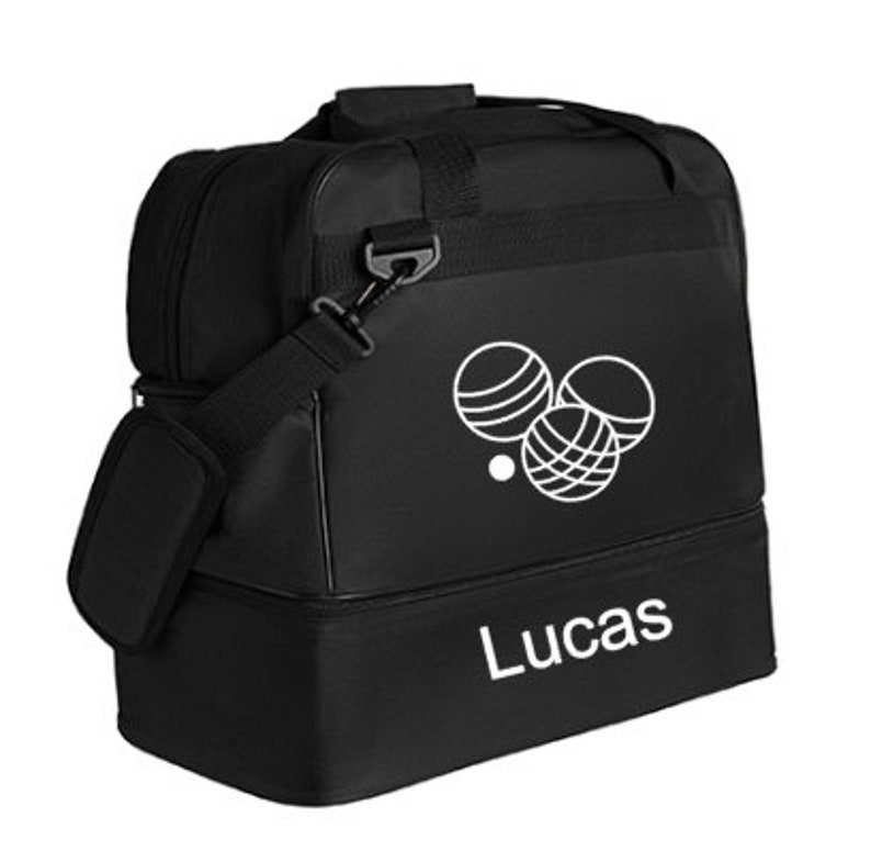 Personalized petanque sports bag LARGE Black