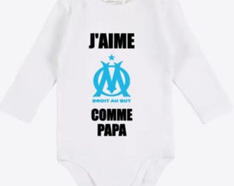 body bébé j'aime marseillais comme papa