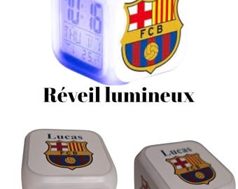 reveil lumineux barcelone personnalisé