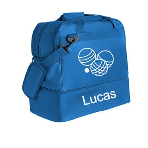 Personalized petanque sports bag LARGE Blue