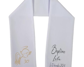Personalized angel baptism sash