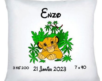 Coussin enfant simba personnalisé