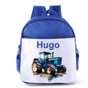 Sac dos maternelle personnalisé tracteur