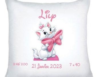 Coussin enfant marie personnalisé