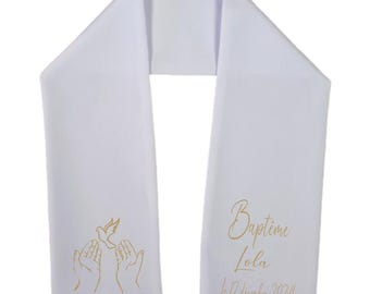 Personalized baptism sash