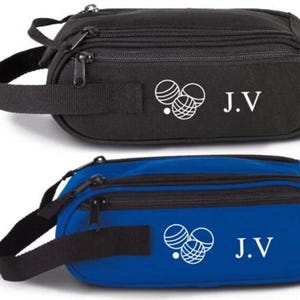 Personalized petanque bag for 3 petanque balls