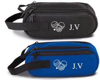 Personalized petanque bag for 3 petanque balls