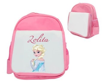 Personalized Snow Queen kindergarten backpack