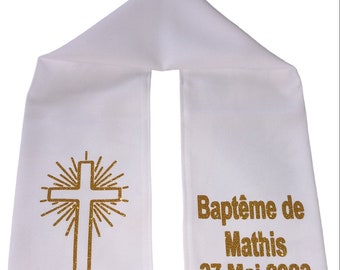 Écharpe de baptême personnalisation
