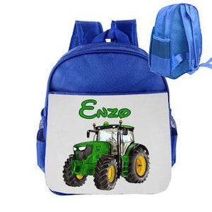 Sac dos maternelle personnalisé tracteur