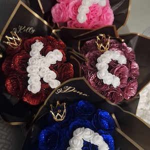 ramo de 12 o 20 rosas eternas personalizado carta, cumpleaños, san valentín