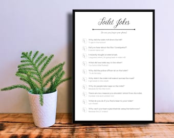 Toilet Poster | Toilet Humor | Toilet Room Wall Art | Bathroom Decoration | Bathroom, Toilet Funny Print | Toilet Jokes | Digital File