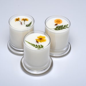 Eco-Friendly Coconut Wax Candle with Lemon Vanilla and Bergamot Aromas