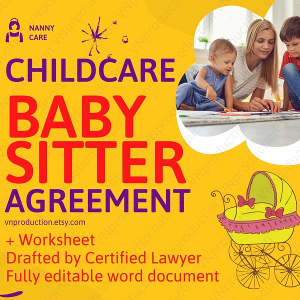 Childcare Contract Template Etsy Childcare Contract Template Etsy