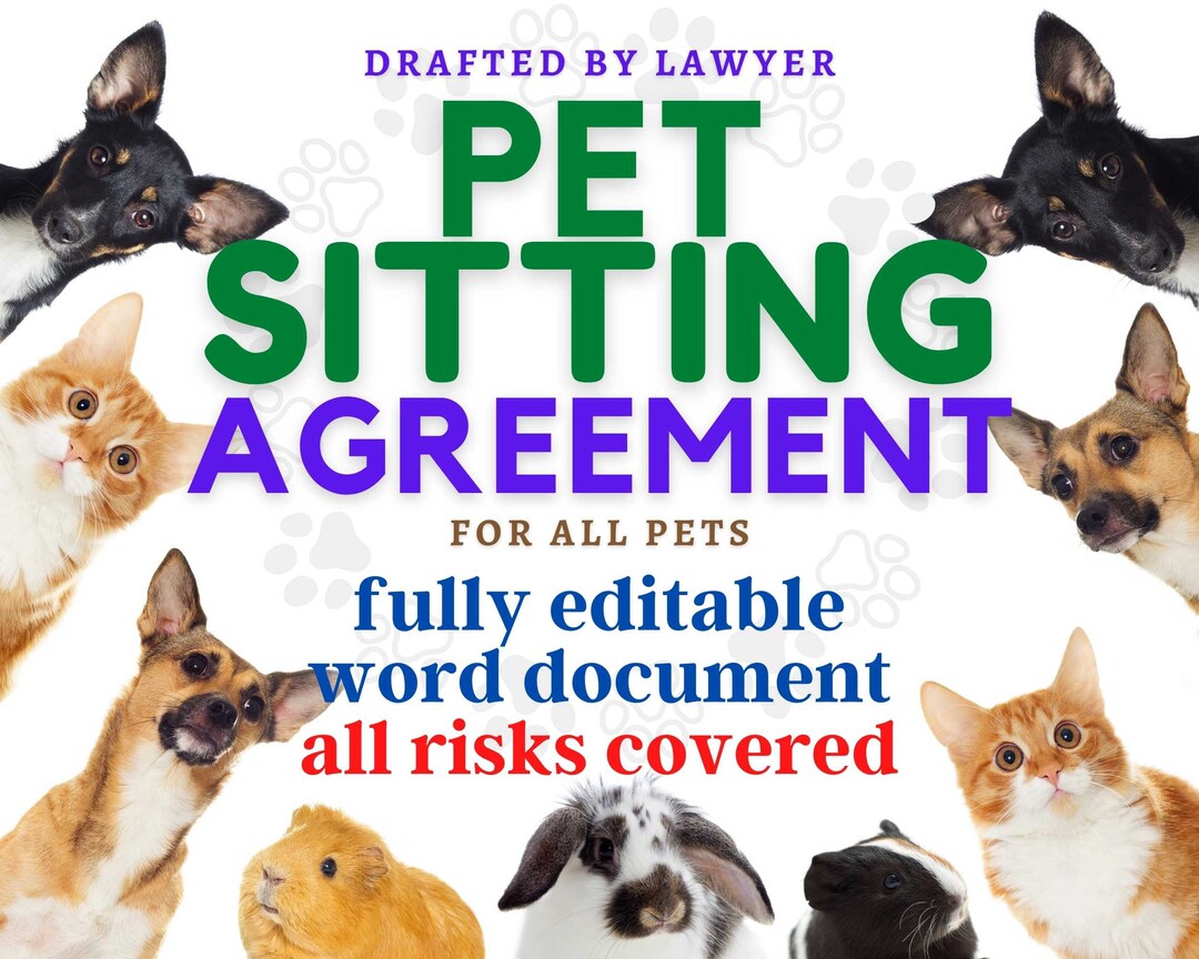 Pet Sitting Contract Between Pet Owner and Pet Sitter, ALL PETS