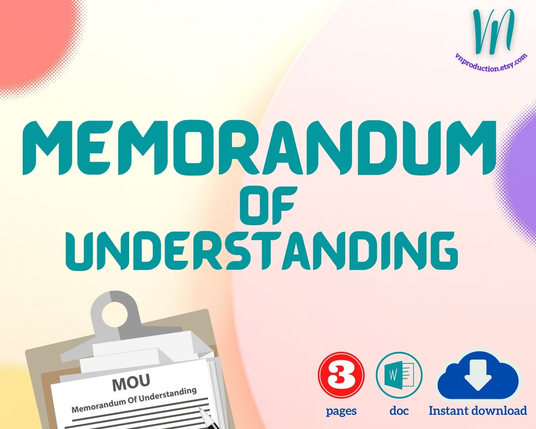 MEMORANDUM of UNDERSTANDING, Mou, Nonbinding Agreement, BUSINESS