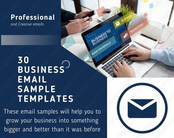 30 Business Email Sample Templates for Corporate Businesses, Instant Download and Easy to Edit Email Samples for Companies