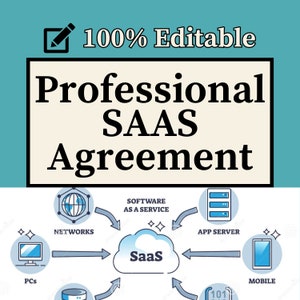 Op de afbeelding: Een diagram dat het concept van Software as a Service (SaaS) illustreert. Het diagram toont een wolk met het woord "SaaS" erin, verbonden met verschillende apparaten zoals pc's, mobiele telefoons en applicatieservers. De wolk is ook verbonden met een netwerk en is gelabeld met "Software as a Service".