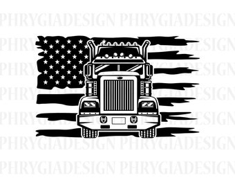 US Big Truck Svg , Truck Svg , American Trucker Svg , Truck Driver Svg , Semi Truck Svg , Truck Clipart , Truck Shirt Svg