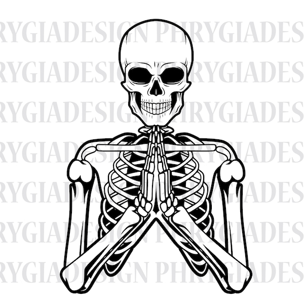 Praying Skeleton Svg , Skeleton Hands Praying Svg , Gothic Svg , Skeleton Praying Svg , Prayer Pray Religion , Funny Skeleton Svg