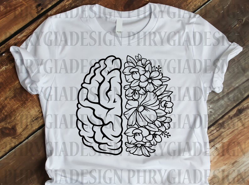 Mental Health Matters Svg , Floral Brain Svg , Awareness Shirt Svg ...