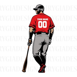 Baseball Player Svg , Personalized Name Svg , Baseball Dad Svg , Baseball Player Clipart , Baseball Cutfile , Digital Download
