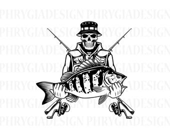 Skallefiskare Svg Png, Fiskarskjorta Svg, Skelettfiskare Svg, Fiskare Clipart, Skallefiske Svg, Fiske Svg, Fiskare Svg