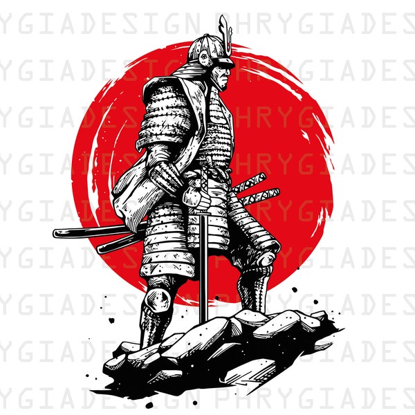 Samurai Warrior Svg Png , Japanese Samurai , Warrior Design , Samurai Clipart , Digital Downloads , Instant Download