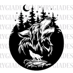 Wolf Howling Svg , Forest Svg , Nature Svg , Hunting Svg , Wilderness ...
