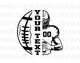 Football Player Svg , Football Name Svg , Personalized Name , Football Shirt Svg , Football Season Svg , Football Png , Football Mom Svg