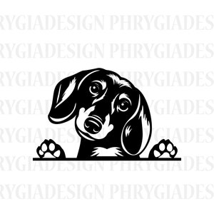 Dachshund Peeking Svg , Weiner Dog Svg , Dog Peeking Svg , Daschund Dog , Commercial Use , Dachshund Sublimation , Dog Shirt Svg