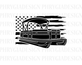 US Pontoon Boat Svg , Pontoon Boat Svg , Pontoon Boat Png , Pontoon Boat Clipart , Pontoon Boat Shirt Svg , Digital Download