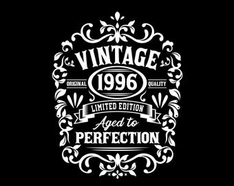 30th Birthday Svg , 30th Birthday Shirt , Vintage 1996 Svg , 1996 Aged To Perfection , Aged To Perfection Svg , 30th Birthday Gift Idea