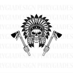 Indisk skalle Svg, Indianerskalle Svg, Indianersvg, Indianerskalle Svg, Indianer PNG, Hövdinghuvudbonad Svg