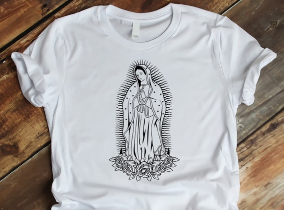 Mother of Jesus Svg , Rose With Virgin Mary Svg , House of the