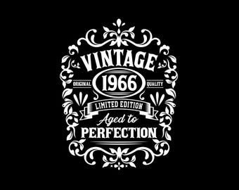 60th Birthday Svg , 60th Birthday Shirt , Vintage 1966 Svg , 1966 Aged To Perfection , Aged To Perfection Svg , 60th Birthday Gift Idea