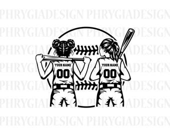 Softball Player Svg , Personalized Name Svg , Softball Shirt Svg , Softball Mom Svg , Softball Player Clipart , Softball Cutfile ,Baseball