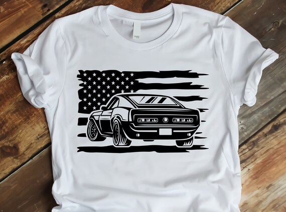T-Shirt Vintage Muscle Car Américain - Cadeau Mécanicien | 100% Coton | Pour Fans De Voitures US