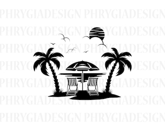 Sunset Beach Svg , Beach Life Svg , Sunset Svg , Beach Svg , Palm Svg , Sea Svg , Sea Breeze Svg , Beach Scene Svg , Digital Download