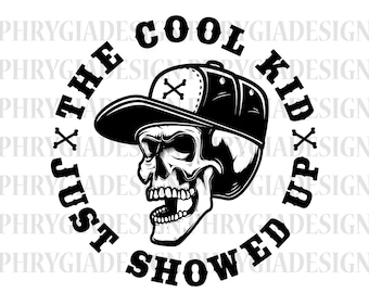 The Cool Kid is net opdagen Svg Png, schedel Svg, terug naar school Svg, jeugd Svg, peuter Svg, Baby Boss, digitale download